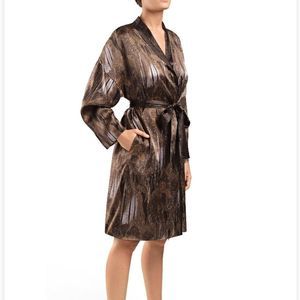 💥100% Silk HANRO Reversible Silk Tree of Life Robe💥